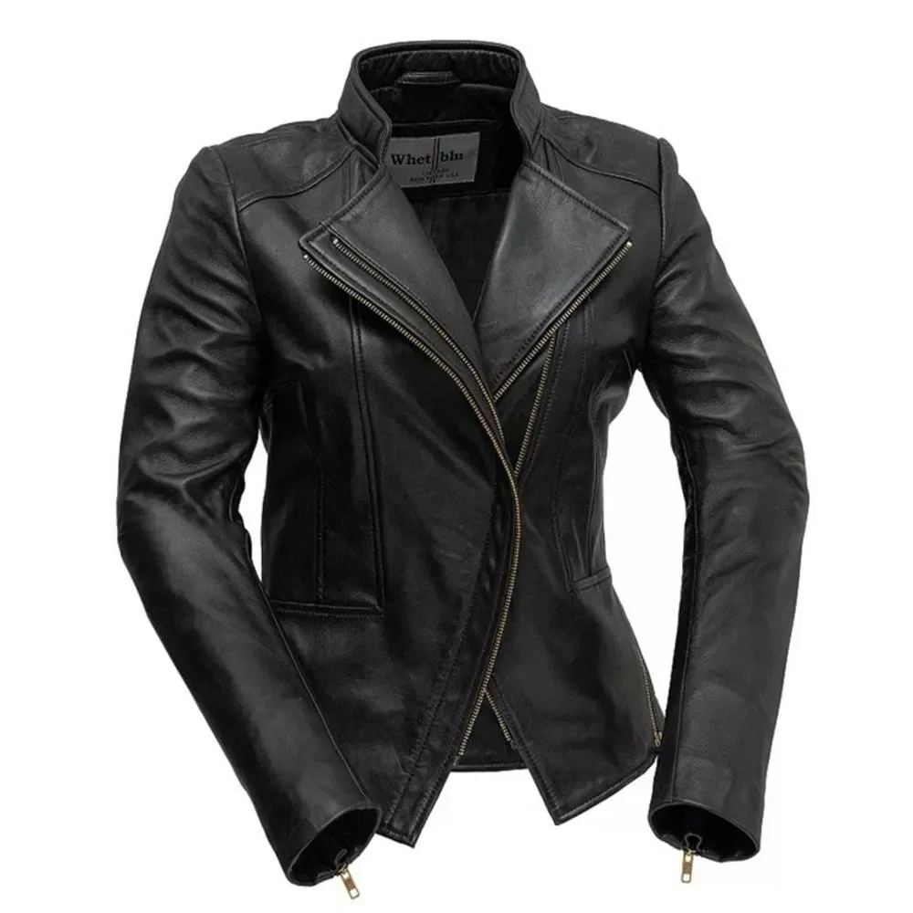 Whet‎ Blu Zoey Asymmetrical Leather Blazer- Size XL